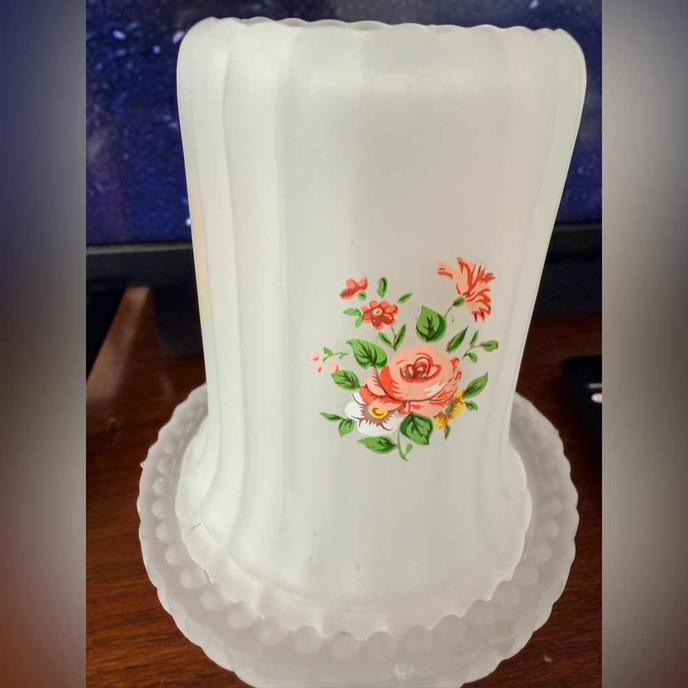 Floral White Fairy Lamp